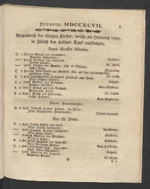 Hornung, MDCCXCVII