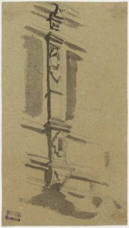 Gebäude in Osterwieck, Bühnenbrüstung (Pilaster)