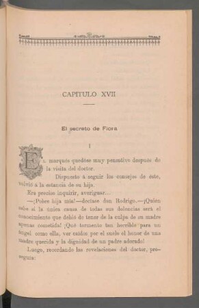 Capítulo XVII - El secreto de Flora