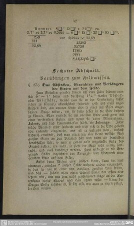 Sechster Abschnitt. Vorübungen zum Feldmessen