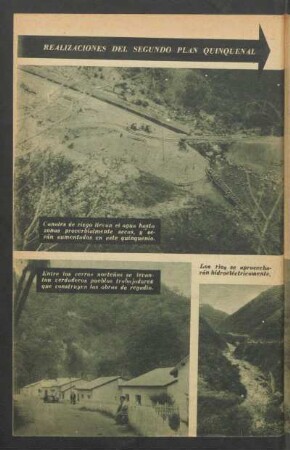 Agua para el regadio y energía electrica : Realizaciones del Segundo Plan Quinquenal