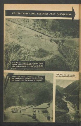 Agua para el regadio y energía electrica : Realizaciones del Segundo Plan Quinquenal