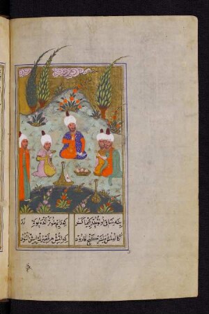 Illustration: Sultan beim Gelage