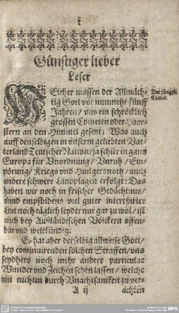 Günstiger lieber Leser