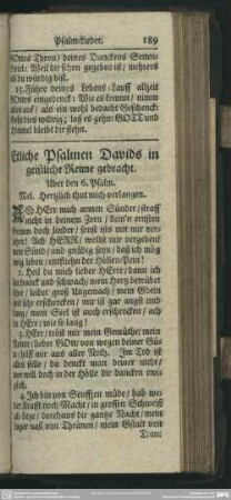Etliche Psalmen Davids in geistliche Reime gebracht