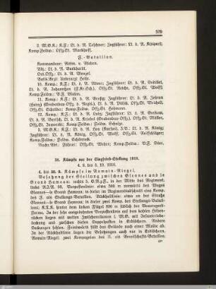 39. Kämpfe vor der Siegfried-Stellung 1918