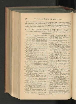 Thirteenth Review on the "Sacred Books of the East" Series.