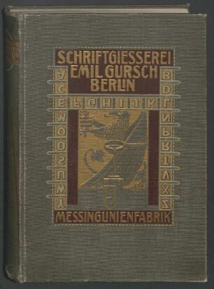 Gesamtprobe Schriften, Ornamente, Vignetten, Messinglinien