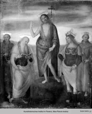 Johannes der Täufer zwischen den Heiligen Franziskus, Hieronymus, Sebastian und Antonius von Padua