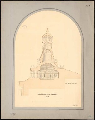 Nationaldenkmal auf dem Niederwald: Schnitt