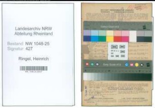 Entnazifizierung Heinrich Ringel , geb. 15.04.1891 (Kaufmann)
