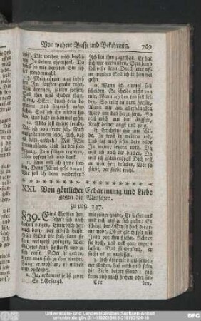 XXI. Von göttlicher Erbarmung und Liebe gegen die Menschen.