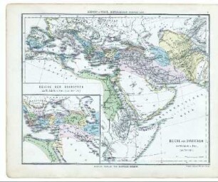 2. Reiche der Diadochen im III. Jahrh. v. Chr. (um 250 - 200). Reiche der Diadochen im II. Jahrh. v. Chr. (um 180 - 150)