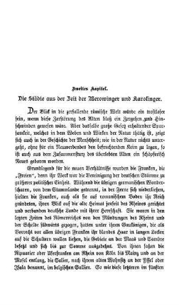 Zweites Kapitel. Die Städte aus der Zeit der Merowinger und Karolinger