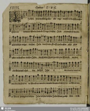 XXIII. Liebster Jesu du König aller Könige