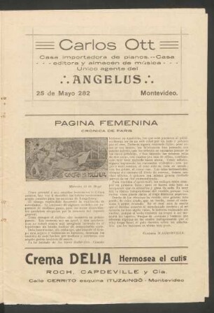 Página femenina : Crónica de París