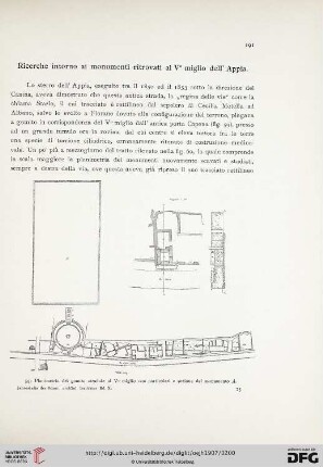 10: Ricerche intorno ai monumenti ritrovati al V° miglio dell' Appia