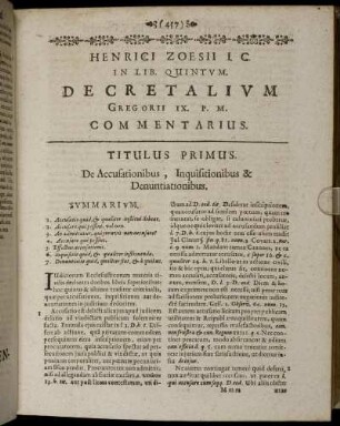 Titulus Primus [ - ] Titulus IV.
