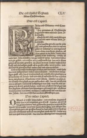 Die erst Epistel S. Pauli Zu den Thessalonichern.