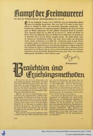 Brauchtum und Erziehungsmethoden.