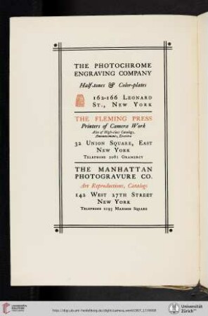 The Fleming Press [Printers of Camera Work]