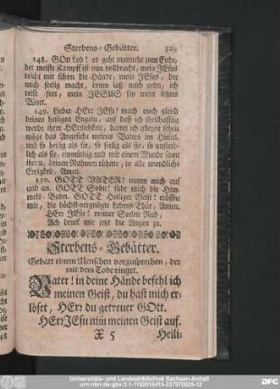 Sterbens-Gebätter.