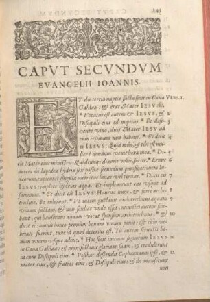 Capvt Secvndvm Evangelii Ioannis.