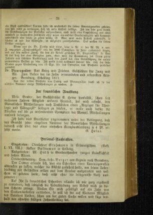 Zur freundlichn Beachtung