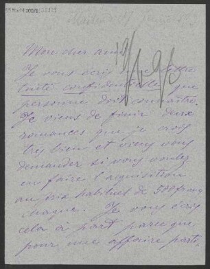 Brief an Adolph Fürstner : 17.06.1893