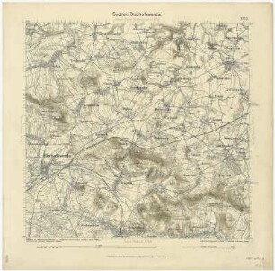 Section Bischofswerda aus: Topographische Karte (Äquidistantenkarte) Sachsen
