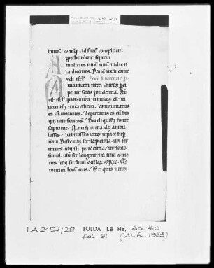 Epistolar — Initialen A?, Folio 91recto
