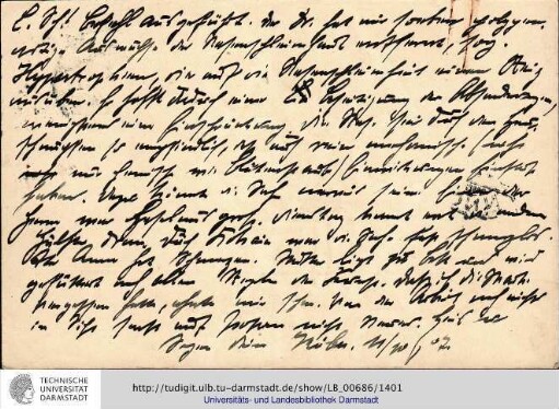 Postkarte vom 11.10.1907