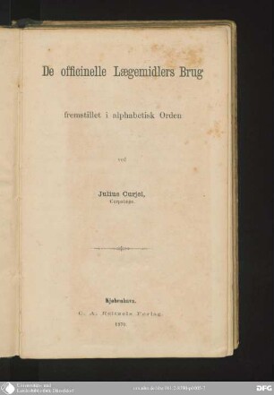 De officinelle Laegemidlers Brug : fremstillet i alphabetisk Orden