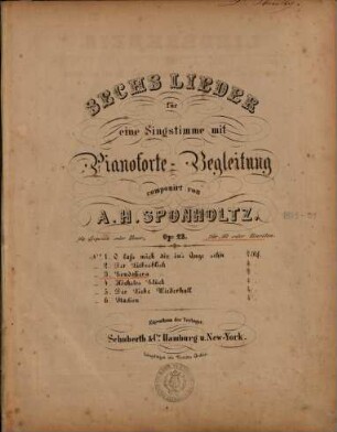 Sechs Lieder für eine Singstimme mit Pianoforte-Begleitung : Op. 23, 3. Gondoliera