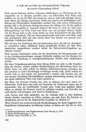 B. Kriminalpolitische Folgerung