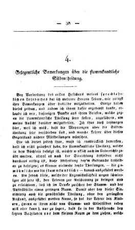 Gelegentliche Bemerkungen über die stammkundliche Silbentheilung