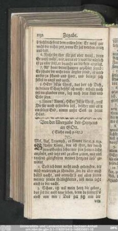 Von der Ubergabe des Hertzens an Gott.