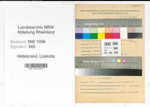 Entnazifizierung Liselotte Hildebrand , geb. 08.02.1922 (Lehrerin)