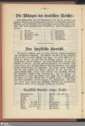 Das spezifische Gewicht