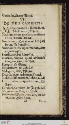 VII. De medicamentis