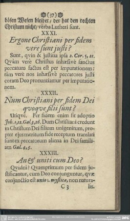 XXXII. Num Christiani per fidem Dei quoque filii sunt?