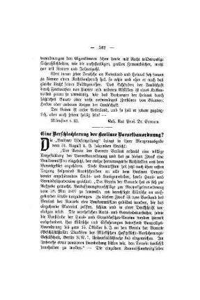 Eine Verschlechterung der Berliner Vorortsbauordnung?