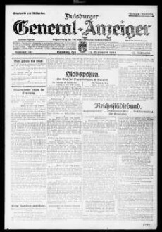 Duisburger General-Anzeiger. 1914-1935