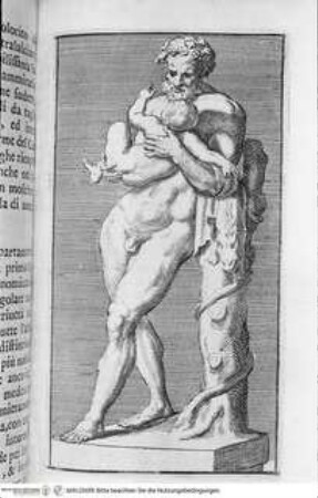 Villa Borghese fuori di Porta Pinciana, Tafel [5] (zwischen den Seiten 206-207): Silen trägt den kleinen Bacchus auf den Armen (nach der Antike)