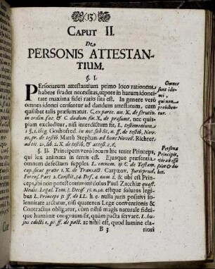Caput II. De Personis Attestantium.