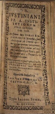 Institutiones Justiniani