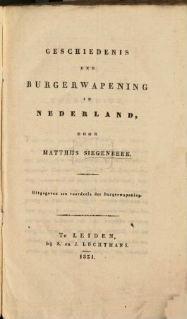 Geschiedenis der Burgerwapening in Nederland