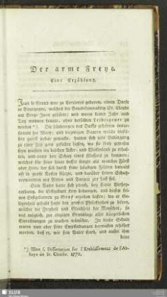 Der arme Freye. Eine Erzählung