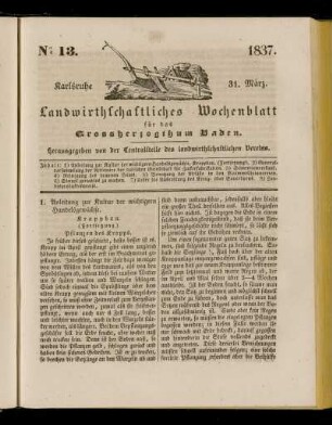 No 13. 1837. 31. März