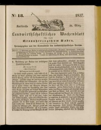 No 13. 1837. 31. März